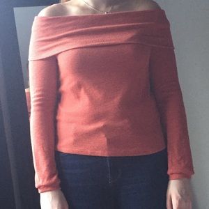 Long sleeves off the shoulder